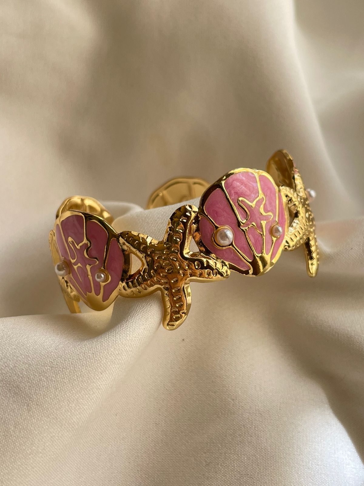 PULSERA CONCHA ROSA