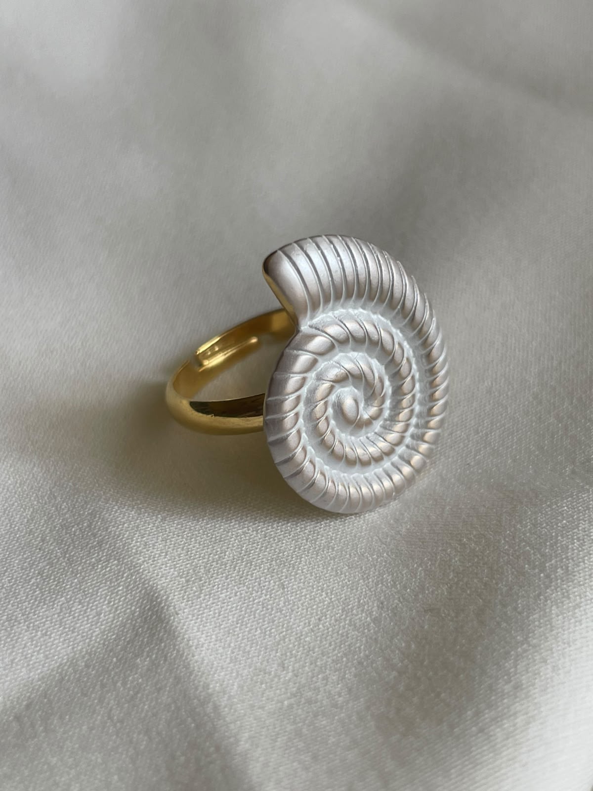ANILLO CARACOL BLANCO