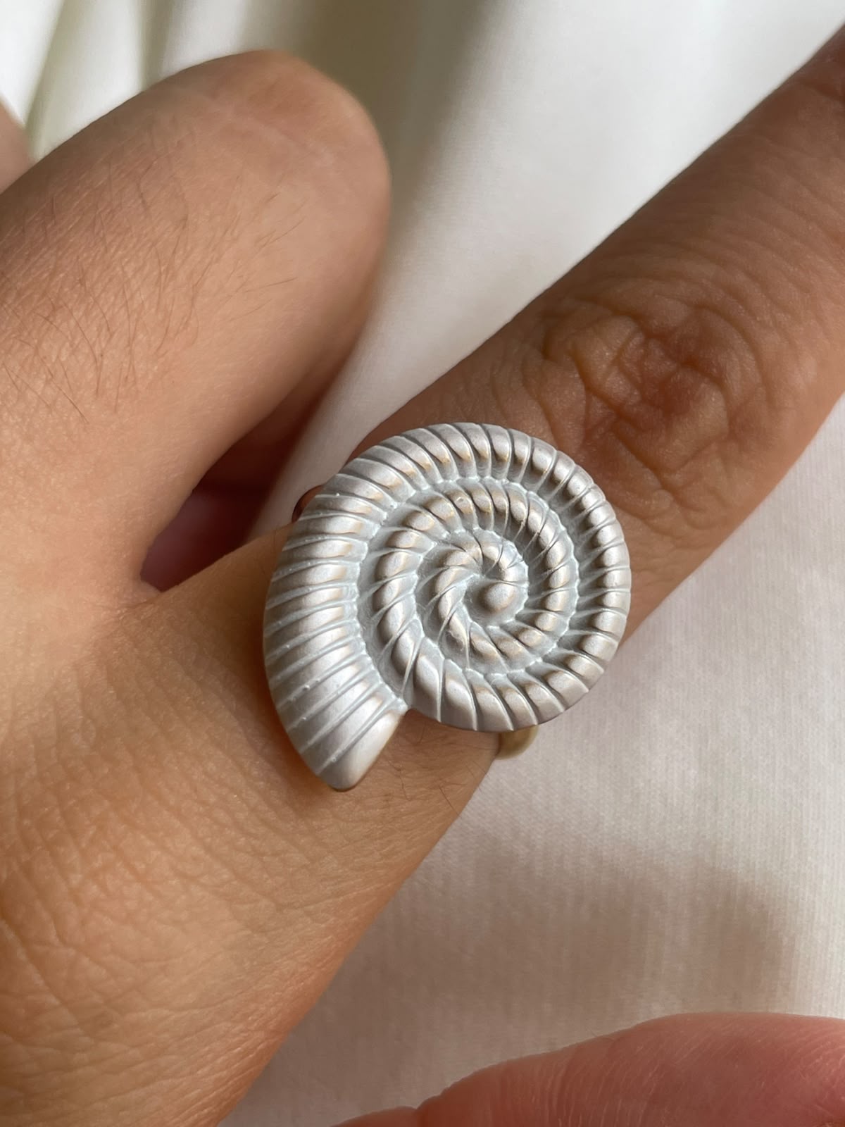 ANILLO CARACOL BLANCO