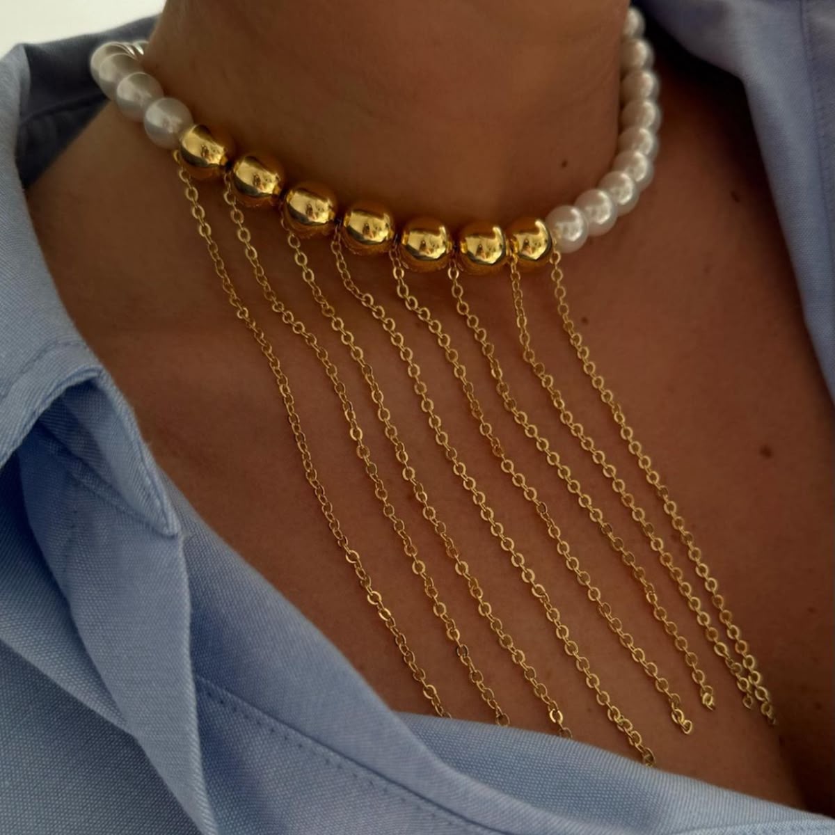 COLLAR PERLA FLECOS