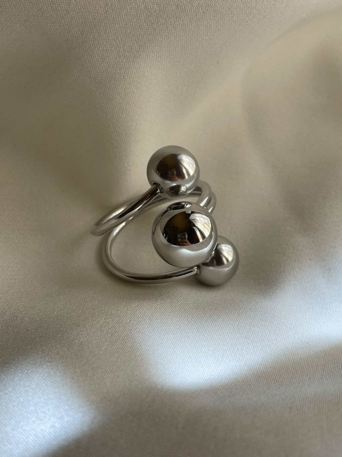 ANILLO CHUNKY TALLA 8 PLATA