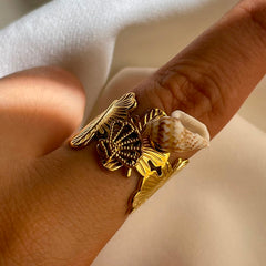 ANILLO CARACOLA MAR ANCHO