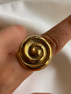 ANILLO CARACOL DORADO AJUSTABLE