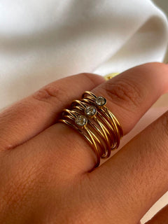 ANILLO ESPIRAL ZIRCONIA TALLA 7
