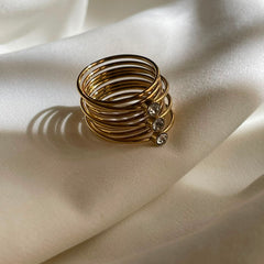 ANILLO ESPIRAL ZIRCONIA TALLA 7