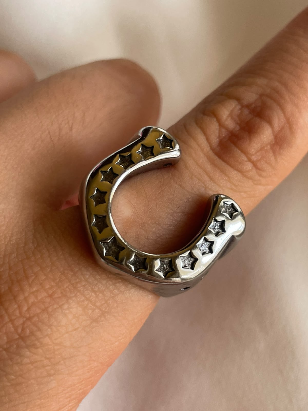 ANILLO HERRADURA PLATA TALLA 8
