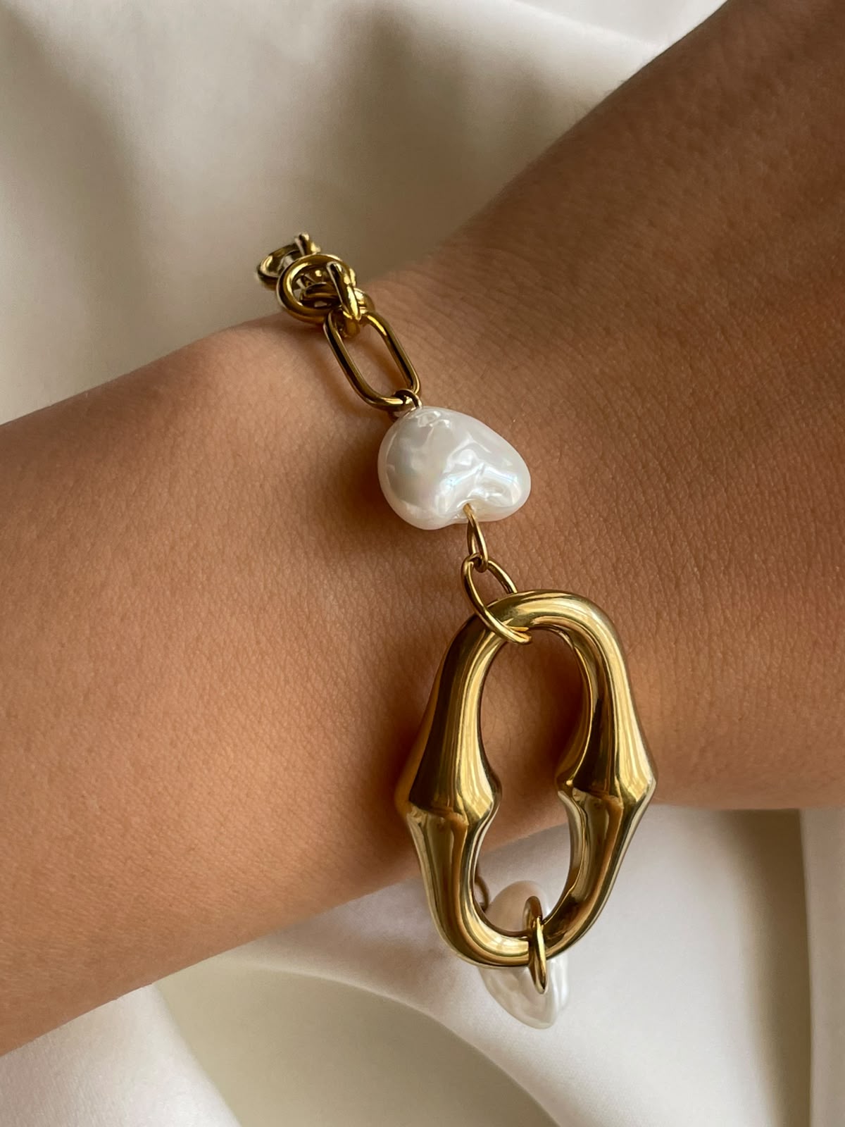 PULSERA ALMENDRA PERLA