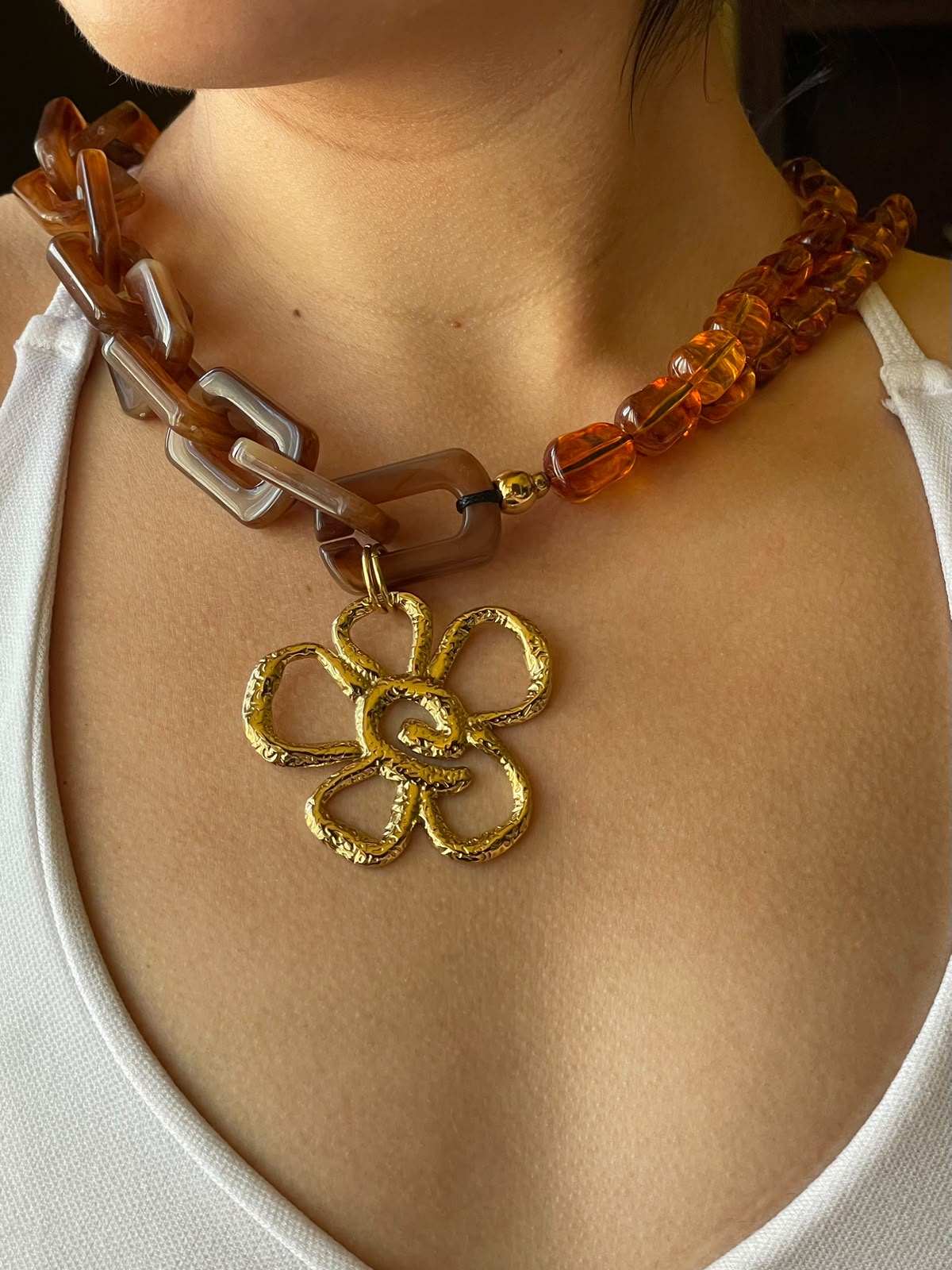 COLLAR CADENA CAFE
