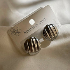ARETES PLATA CARAMELO