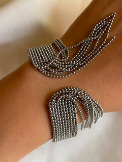 PULSERA FLECOS PLATA