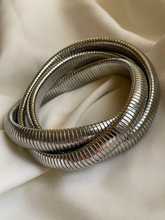 PULSERA AMANDA TRIPLE PLATA