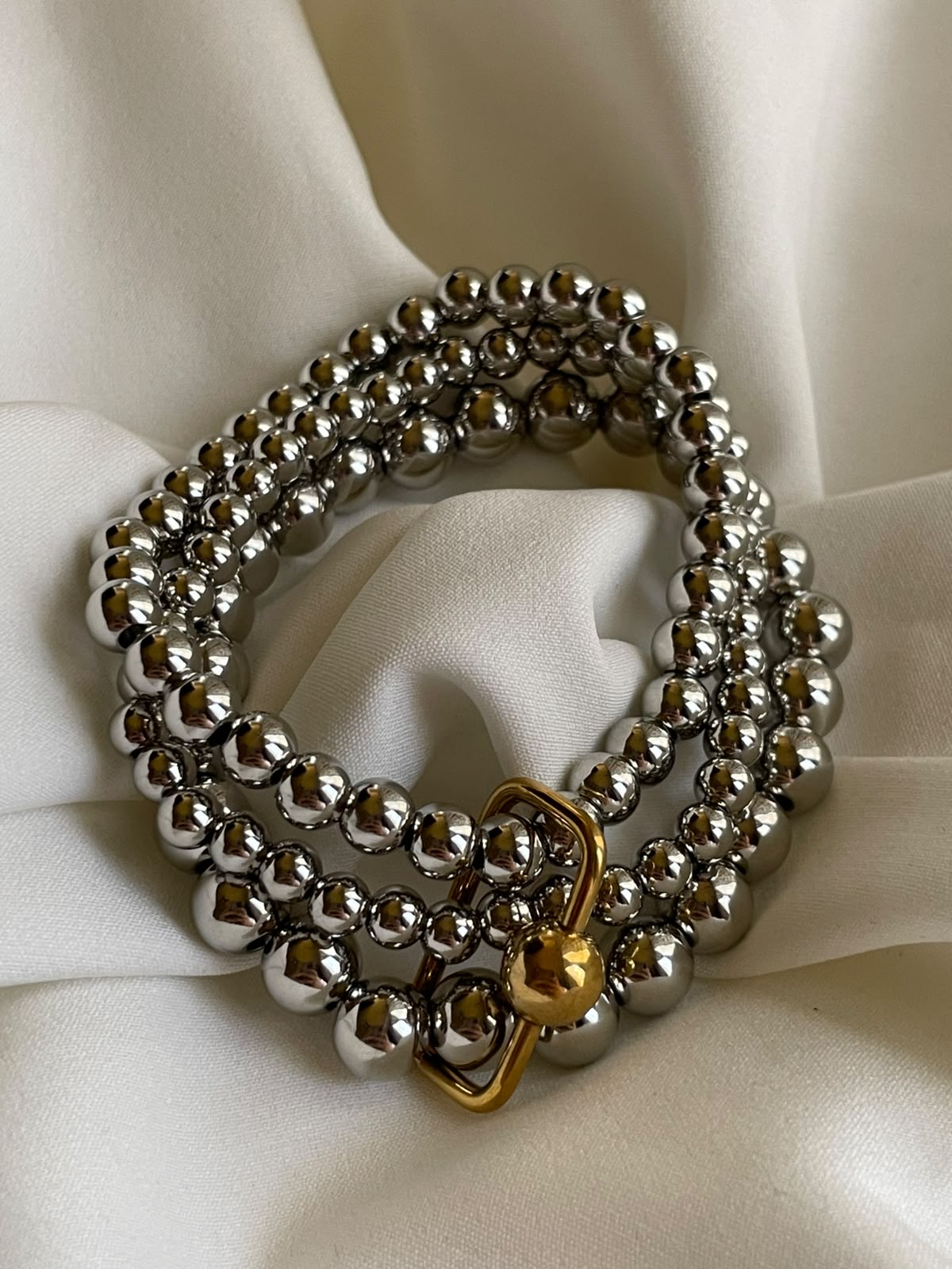 PULSERA CUENCAS TRIPLE PLATA