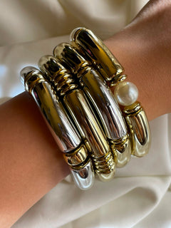 CONJUNTO 4 PULSERAS DORADAS