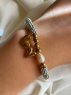 PULSERA CORAZON FINA