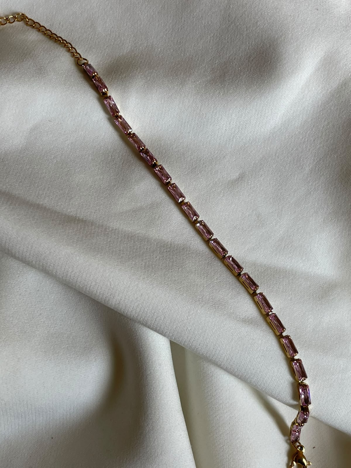PULSERA DELGADA ROSA ZIRCONIAS