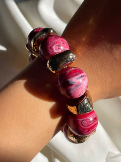 PULSERA RESINA ROSA