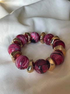 PULSERA RESINA ROSA