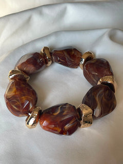 PULSERA RESINA CAFE CHUNKY
