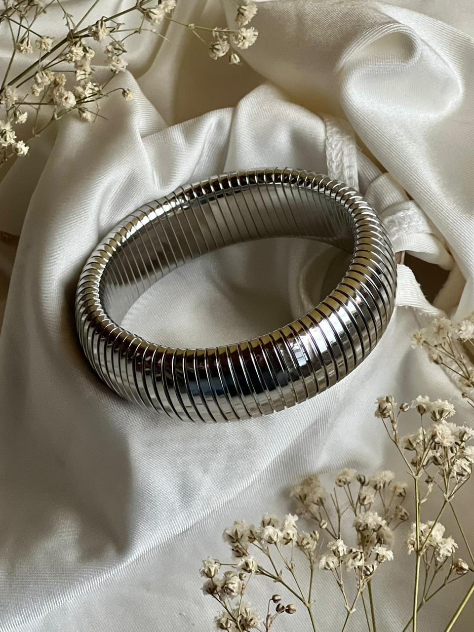 PULSERA CHUNKY PLATA