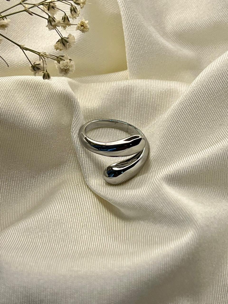 ANILLO GOTAS PLATA