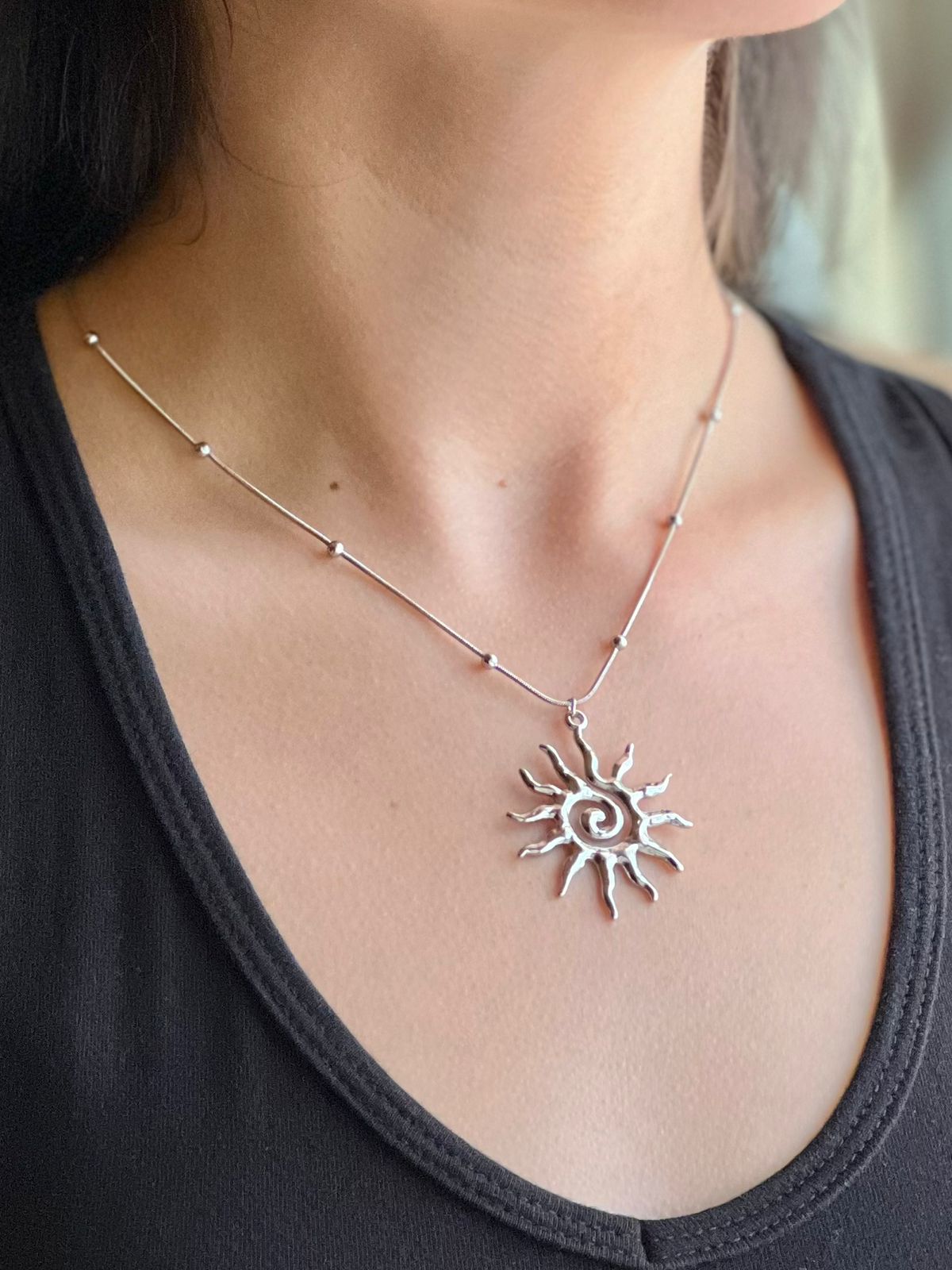 COLLAR SOL PLATA