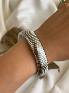 PULSERA CHUNKY PLATA 16mm