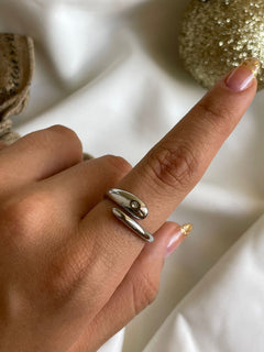 ANILLO SERPIENTE PLATA