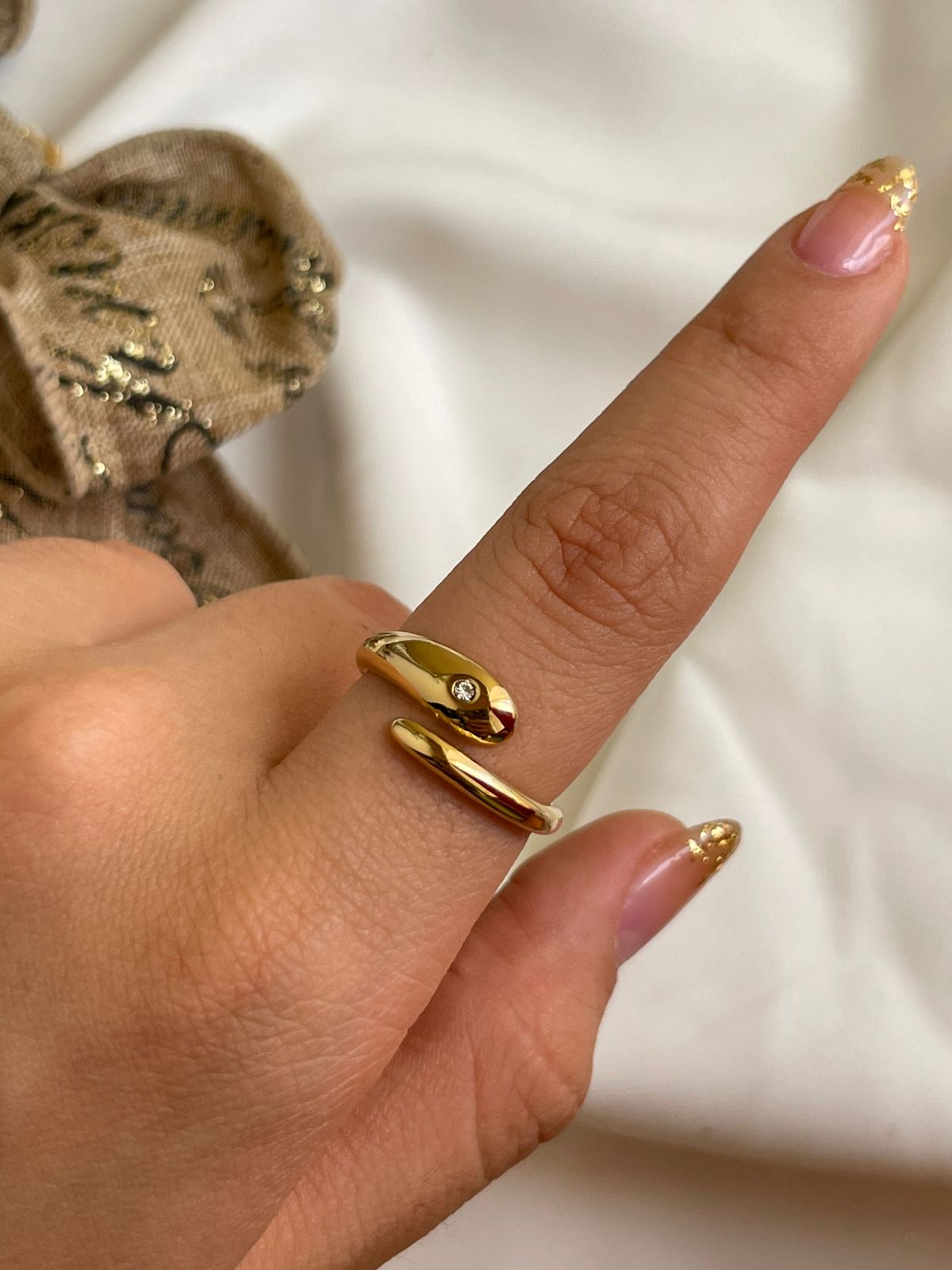 ANILLO SERPIENTE DORADA