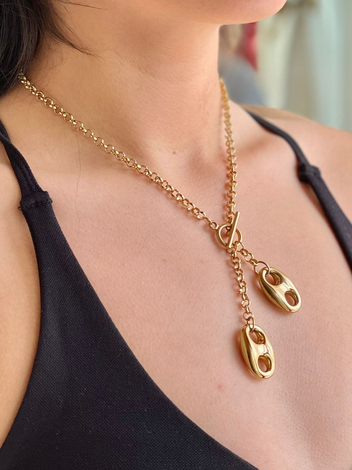 CORBATIN BOTON DORADO