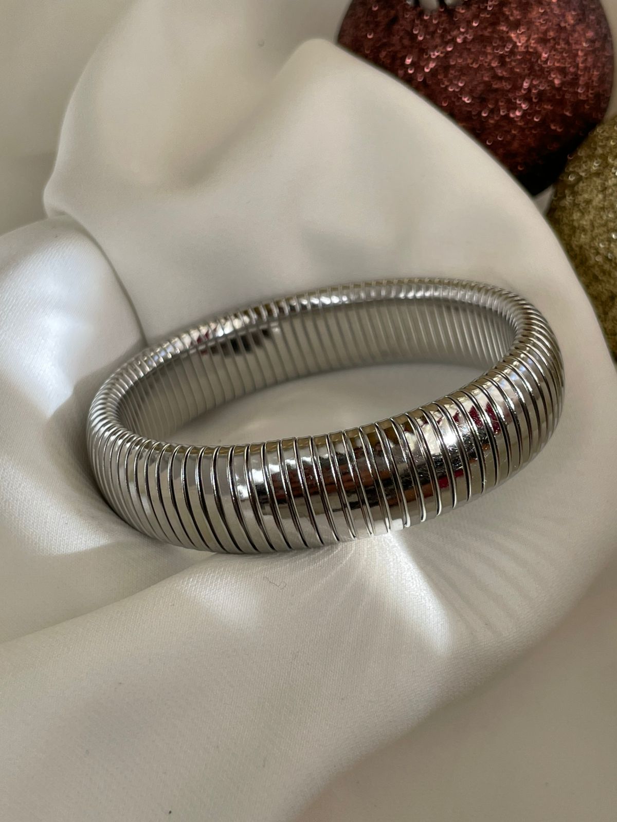 PULSERA CHUNKY 16mm PLATA