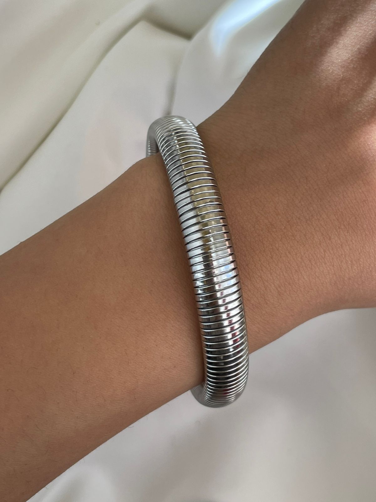 PULSERA AMANDA 10mm PLATA