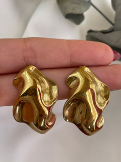 ARETES ONDA DORADA