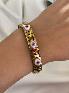 PULSERA OJOS ROSA