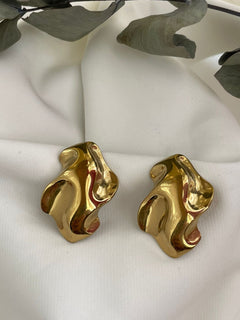ARETES ONDA DORADA
