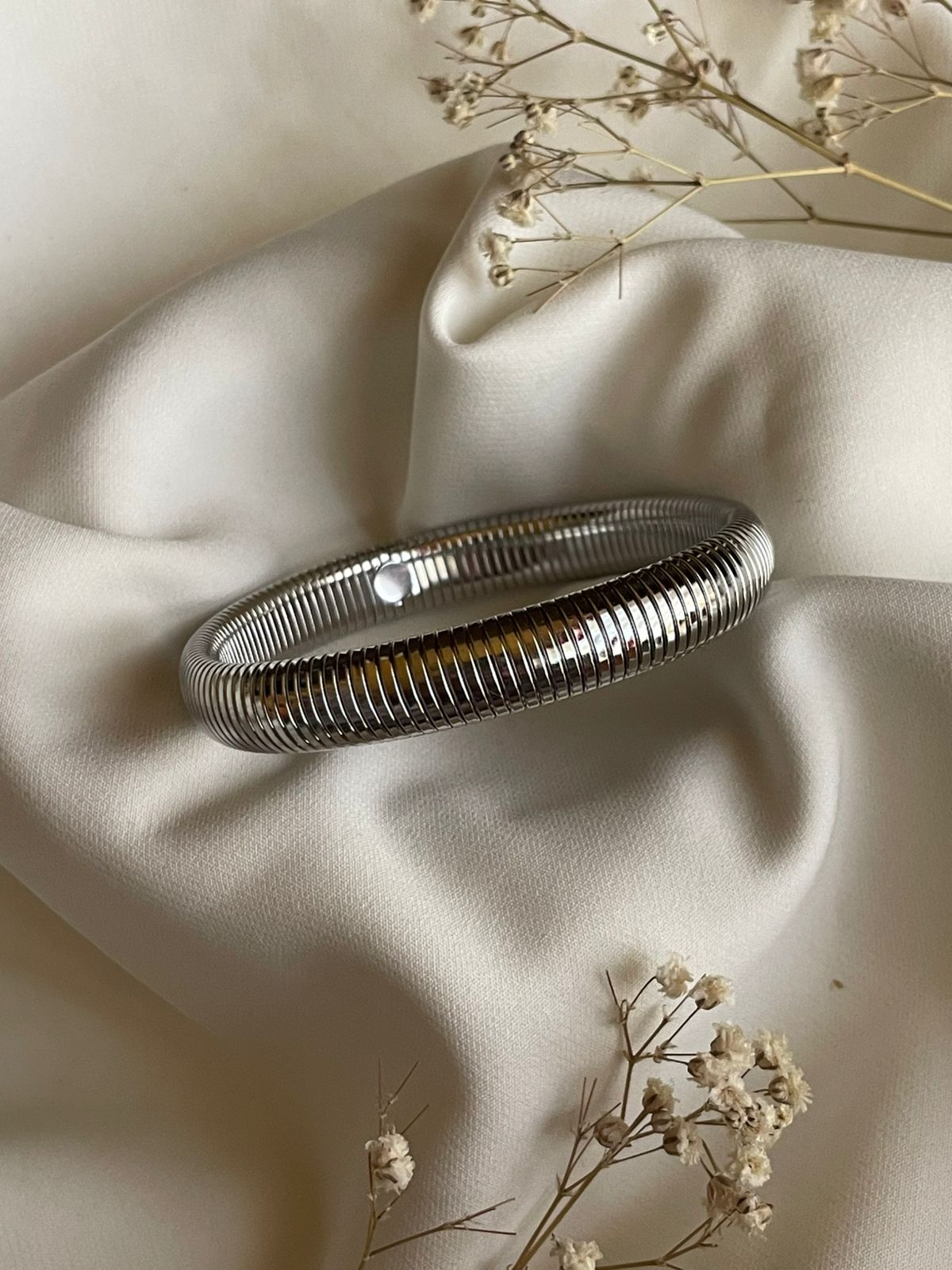 PULSERA AMANDA 10mm PLATA