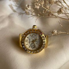 ANILLO RELOJ DORADO
