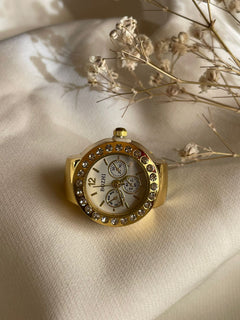 ANILLO RELOJ DORADO