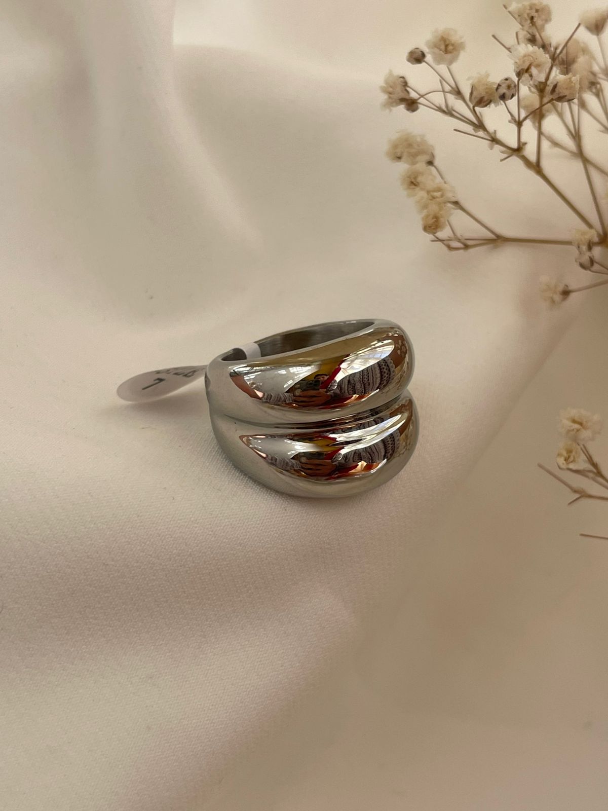 ANILLO DOBLE CHUNKY PLATA