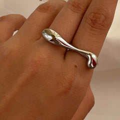 ANILLO DOBLE PLATA