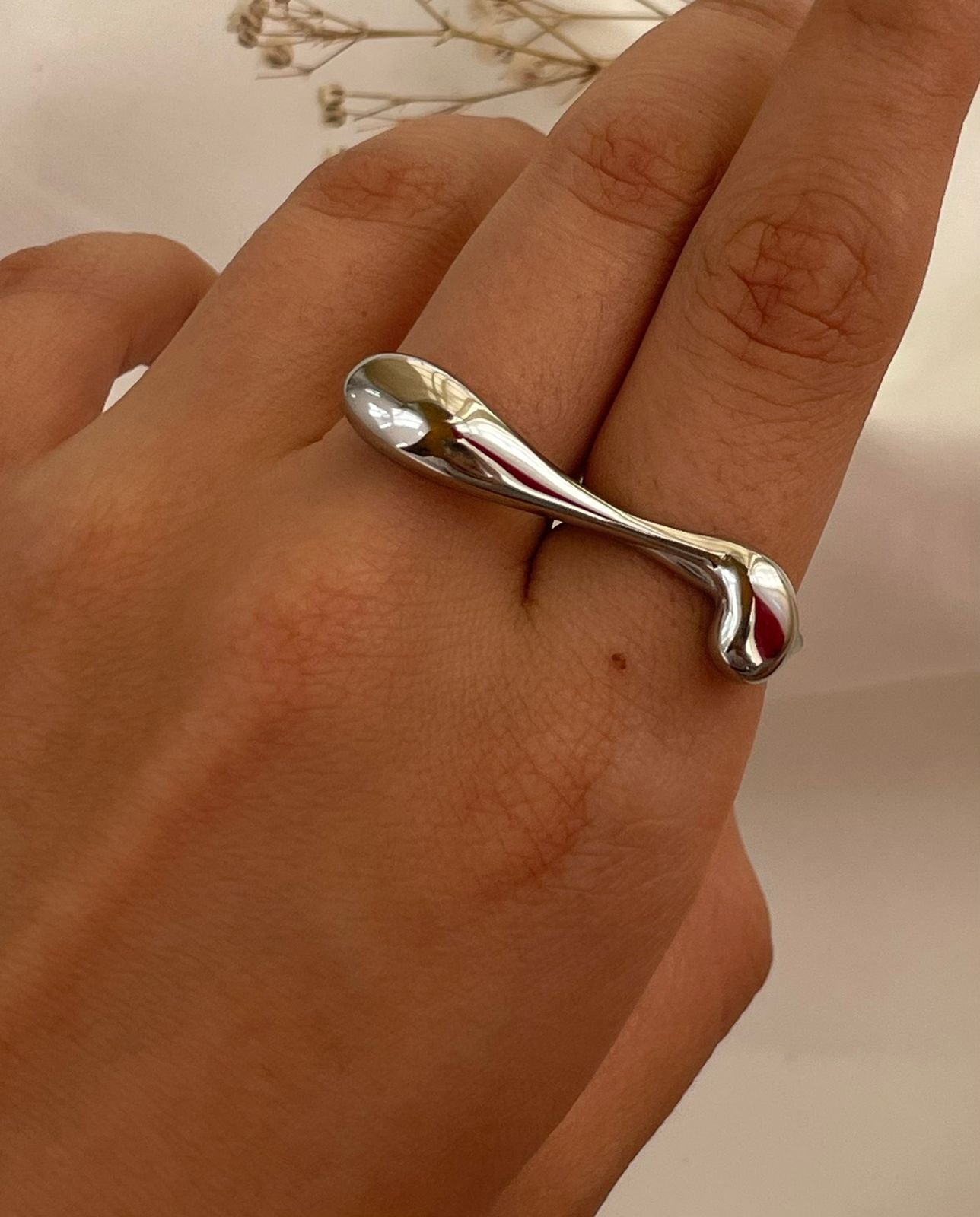 ANILLO DOBLE PLATA