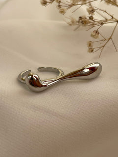 ANILLO DOBLE PLATA