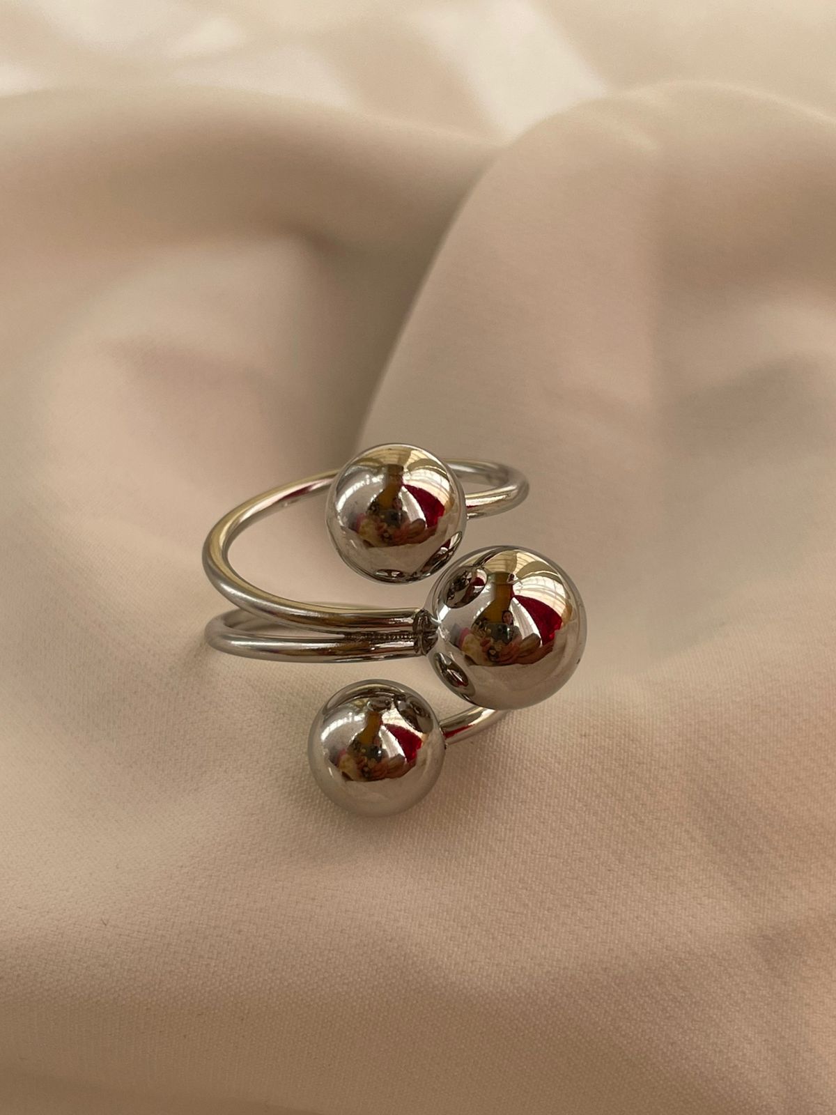 ANILLO 3 GOTAS PLATA