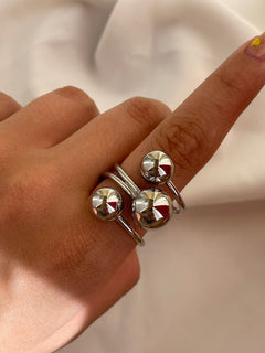 ANILLO 3 GOTAS PLATA