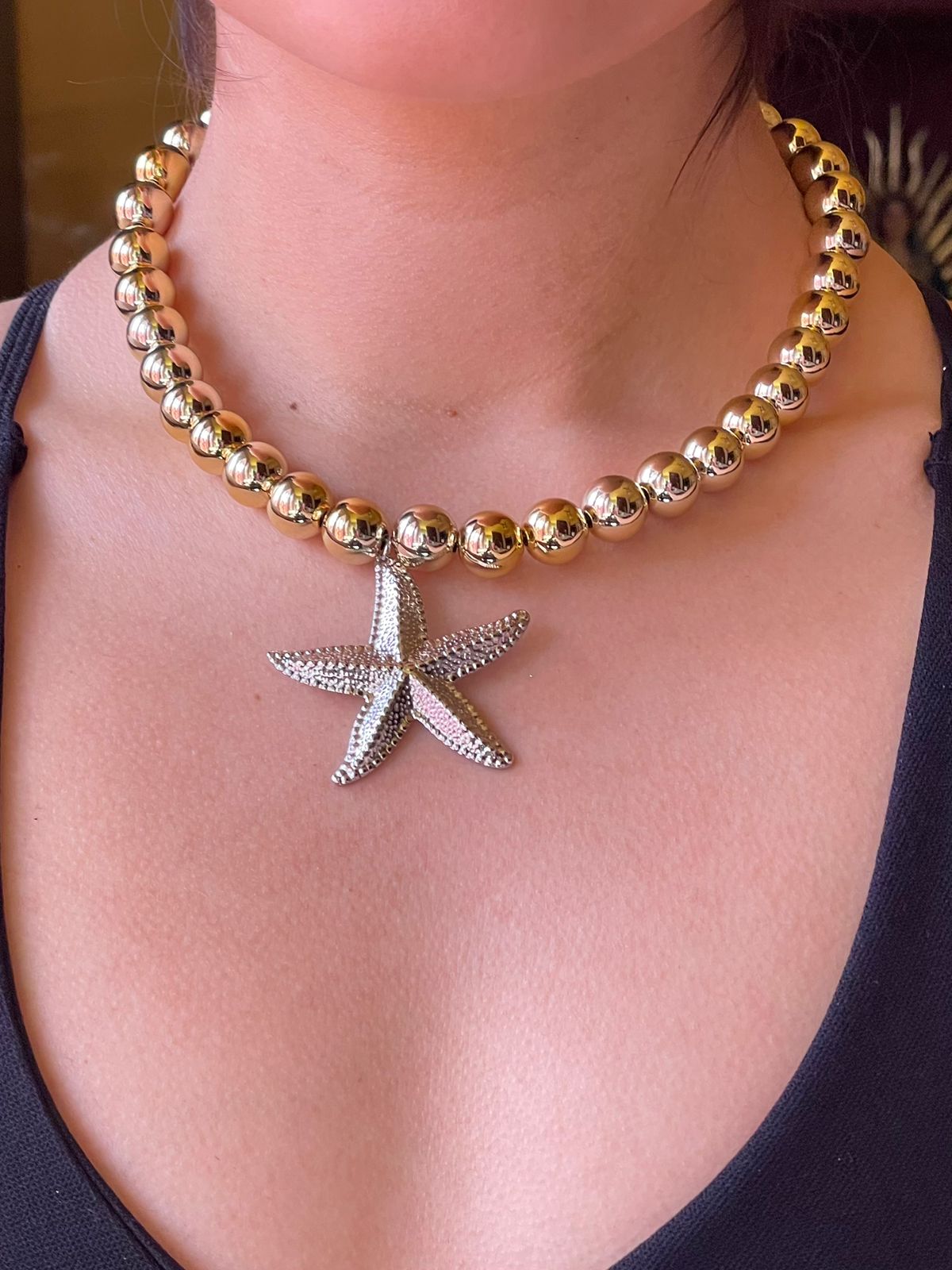 COLLAR CUENCAS DORADO ESTRELLA